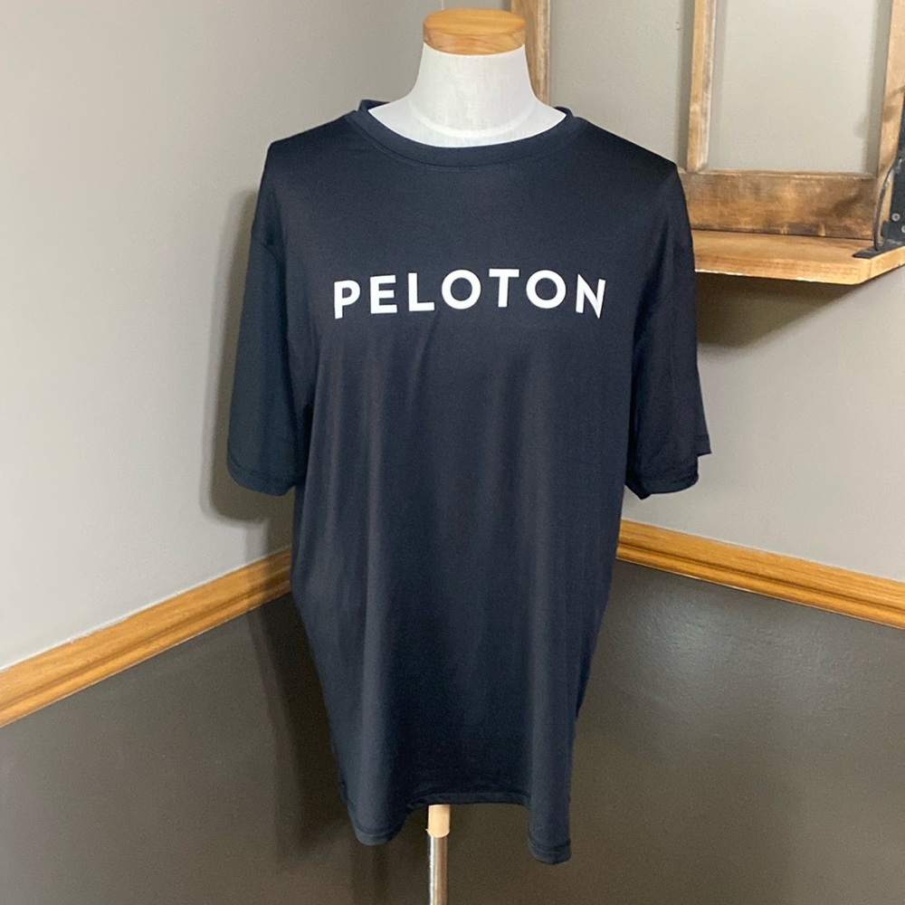 Peloton Century 100 Black Cycling short sleeve crew neck tee shirt Size XL